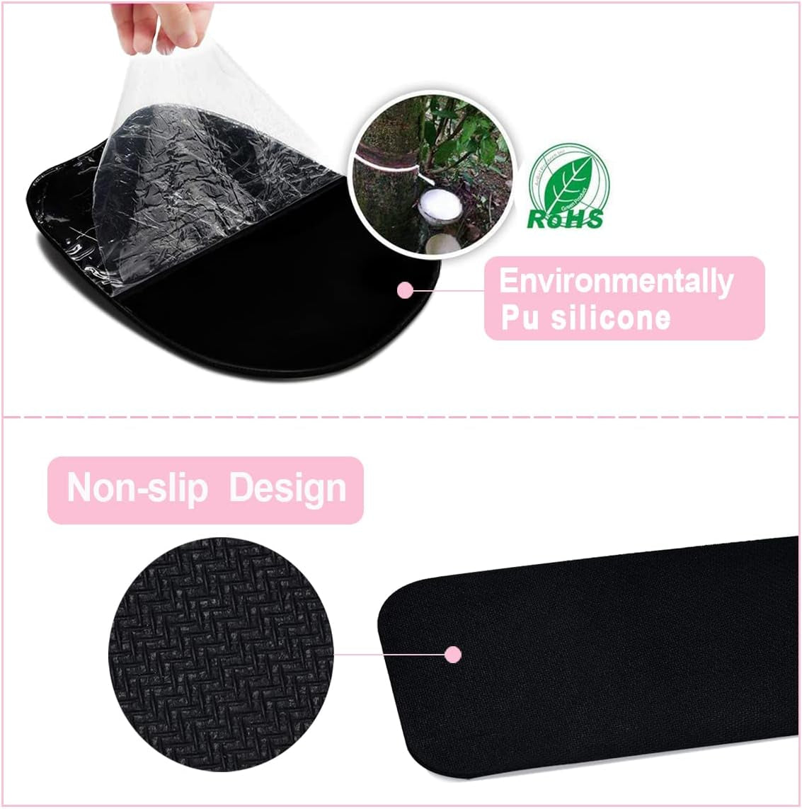 Keyboard Wrist Rest Mouse Pad Wrist Support for Computer Desktop/Laptop/Notebook Memory Foam Keyboard Pad Ergonomic Hand Rest Wrist Cushion for Home Office Gaming - Pink Fluid