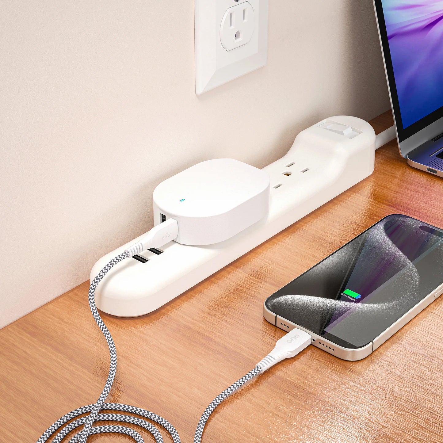 (2 Pack)  32W Dual USB-C and USB-A Port Wall Charger, Fast Charging, USB-IF Certified, Foldable Plug, White - Compatible with Iphone, Samsung Galaxy, Note, Pixel Devices Ipad Pro, & More