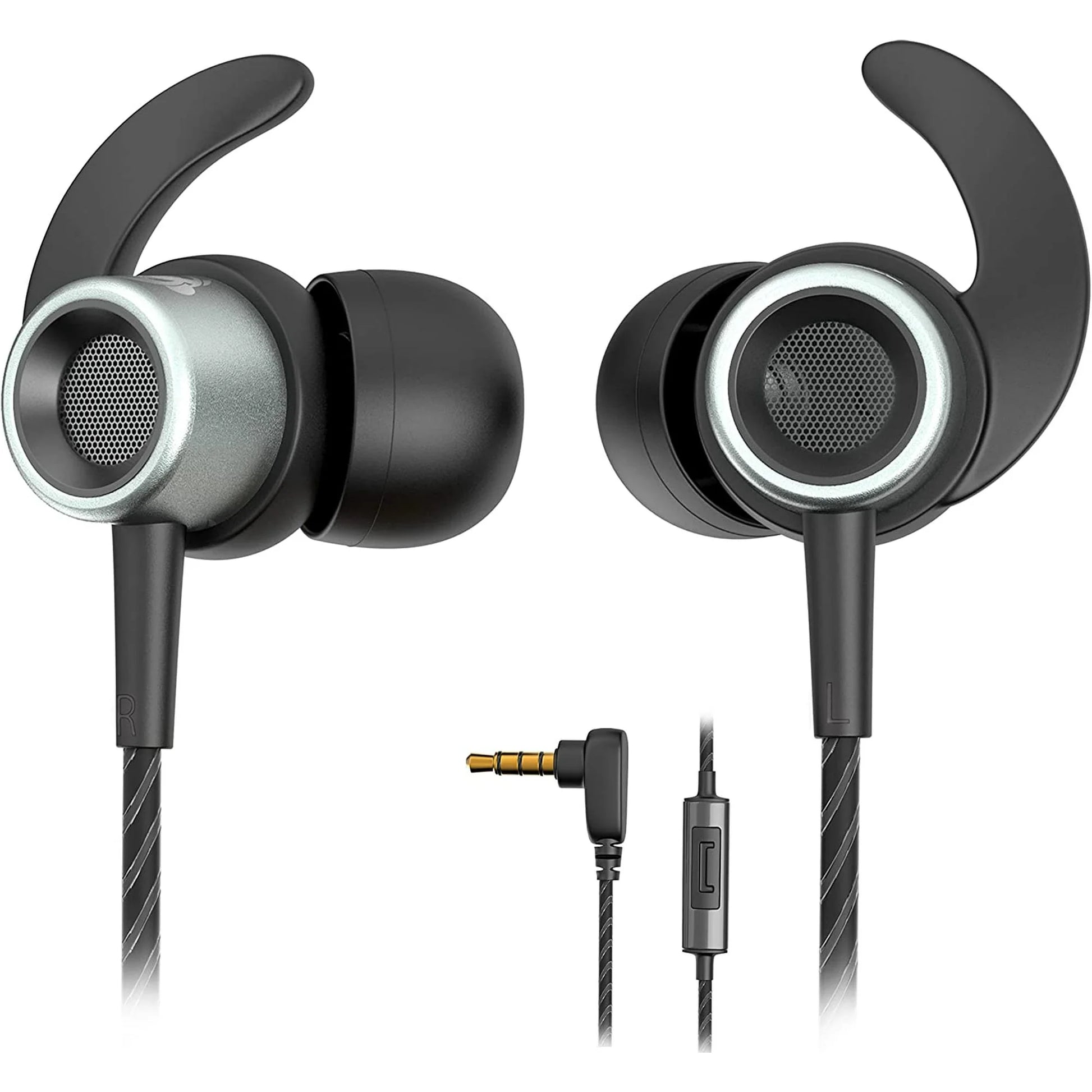 Noise Cancelling Headphones with Case, Black
