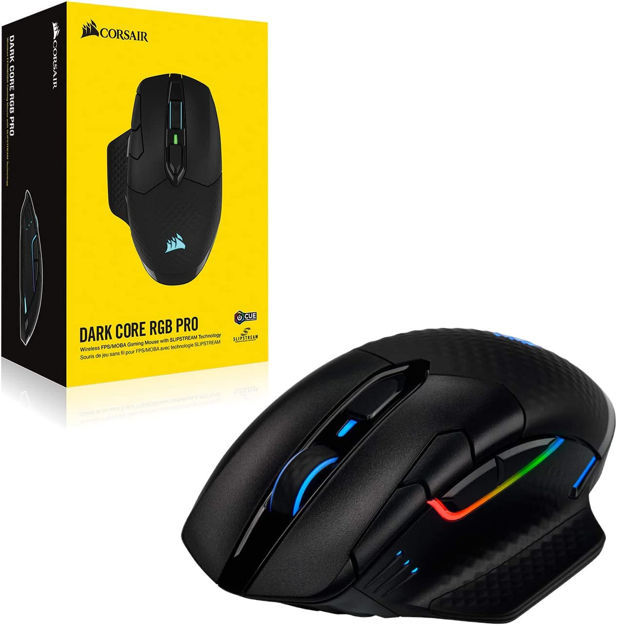Dark Core RGB Pro, Wireless FPS/MOBA Gaming Optical Mouse with Slipstream Technology, Black, Backlit RGB LED, 18000 DPI, Optical,Ch-9315411-Na