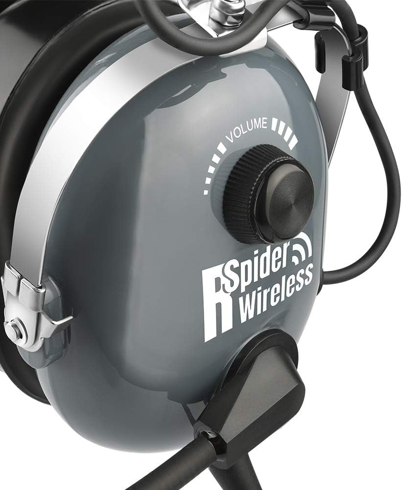 Aviation Pilot Headset, Comfortable Gel Ear Seals Headset, Passive Noise Cancelling, Aux Inputs, Dual Plug and Carrying Case(Grey)