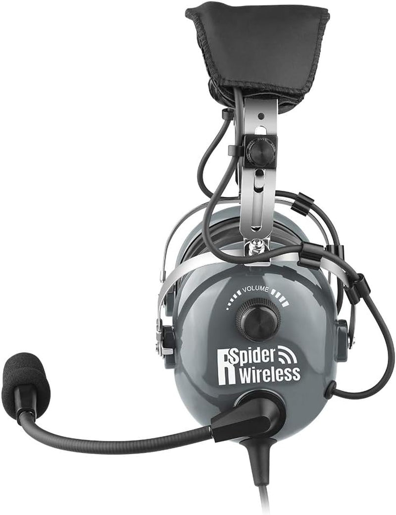 Aviation Pilot Headset, Comfortable Gel Ear Seals Headset, Passive Noise Cancelling, Aux Inputs, Dual Plug and Carrying Case(Grey)