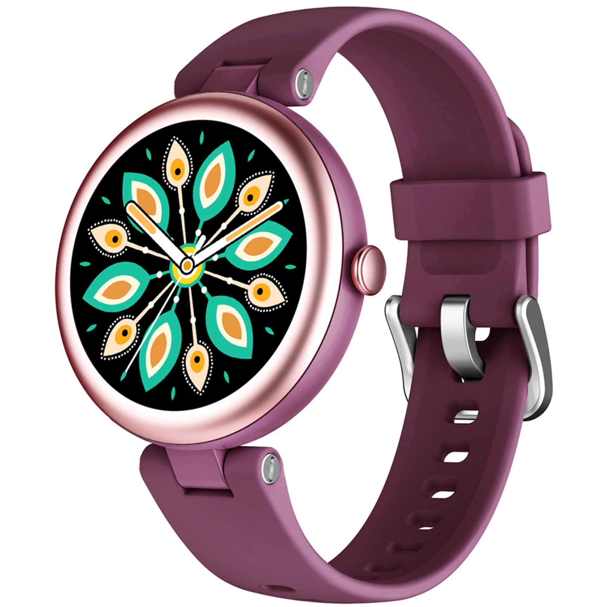 Smart Watch for Women Waterproof Purple, Small, round Women'S Watch Compatible with Iphone Android Phones Fitness Tracker Watch with Heart Rate Monitor Pedometer Sleep Tracker