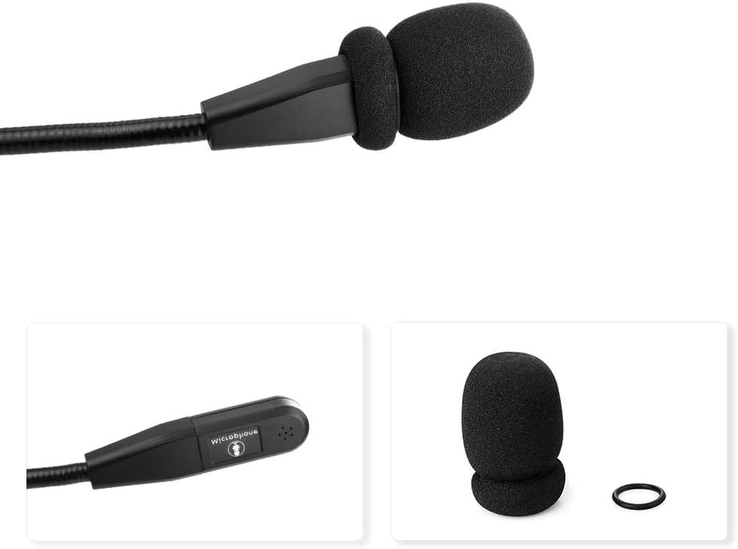 Aviation Pilot Headset, Comfortable Gel Ear Seals Headset, Passive Noise Cancelling, Aux Inputs, Dual Plug and Carrying Case(Grey)