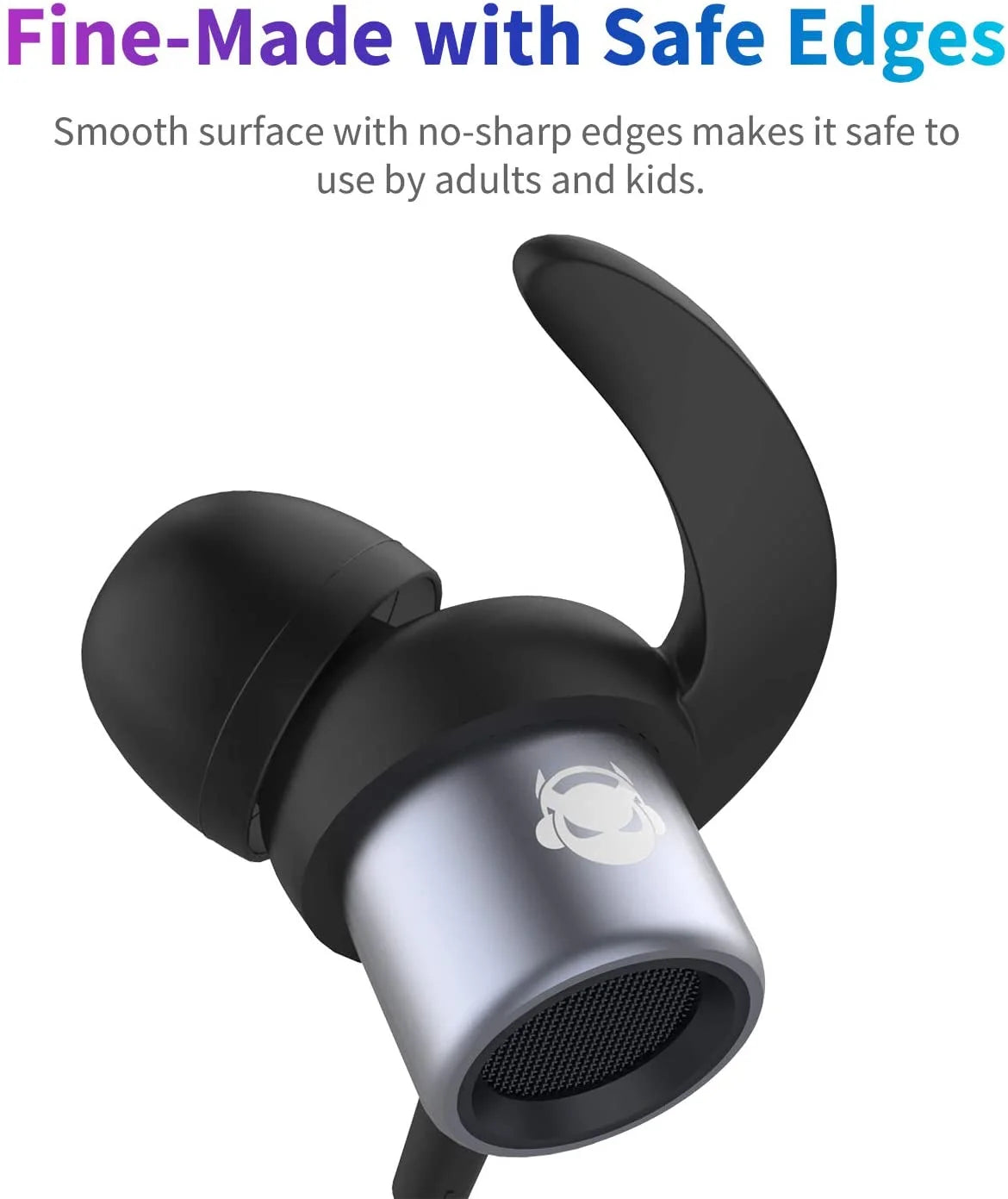 Noise Cancelling Headphones with Case, Black