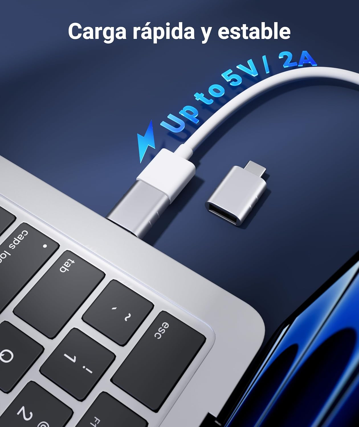 USB C to USB Adapter(2 Pack), USB-C Male to USB 3.0 Female Adapter Compatible with Iphone 17 Pro Max Macbook Pro Air 2024 Ipad Mini Pro Surface Pro and Other Type C or Thunderbolt 4/3 Devices